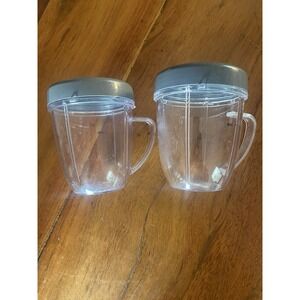 NutriBullet Short Replacement Cups -set Of 2- Handles, Lids